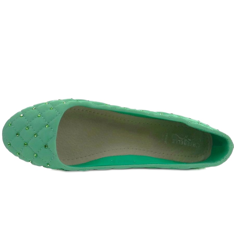 Quilted ballerinas XT373 green 1
