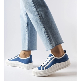Blue Alfianello platform sneakers 1