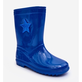 PG3 Children's Rubber Wellington Boots Blue Malvi 1
