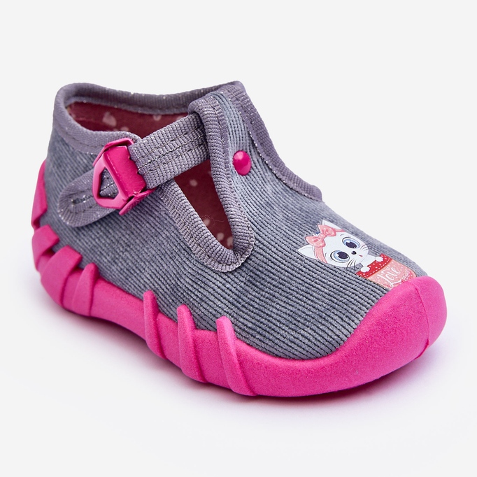 BEFADO S.A. Befado Ankle Boots Slippers 110P480 Gray and Pink 1