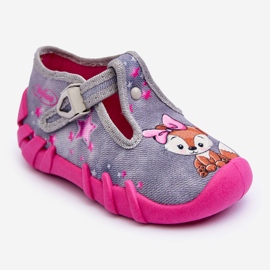 BEFADO S.A. Befado Squirrels Slippers Shoes 110P467 Gray and Pink 1