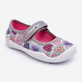 BEFADO S.A. Children's ballerina slippers Befado Hearts 114X516 Gray grey 1