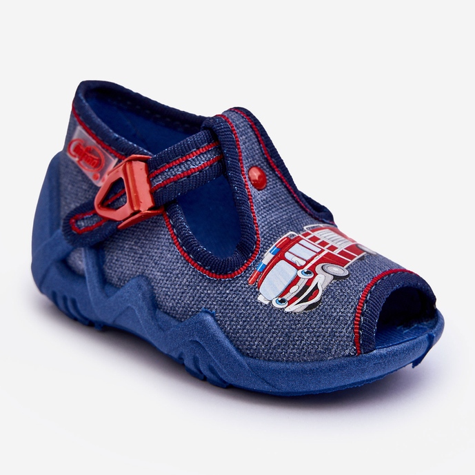 BEFADO S.A. Children's sandals, Befado slippers, Fire truck 217P118, Blue 1 BEFADO S.A. Children's sandals, Befado slippers, Fire truck 217P118, Blue 1