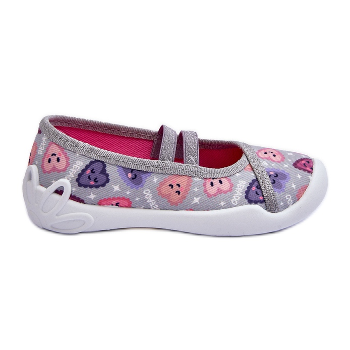 BEFADO S.A. Befado Heart Ballerina Slippers 116X319 Gray and Pink grey 2