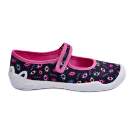 BEFADO S.A. Befado Girls' Ballerina Slippers 114Y518 Navy Blue and Pink 2