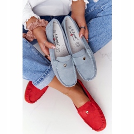 S.Barski Women's Suede Loafers S. Barski Blue 2