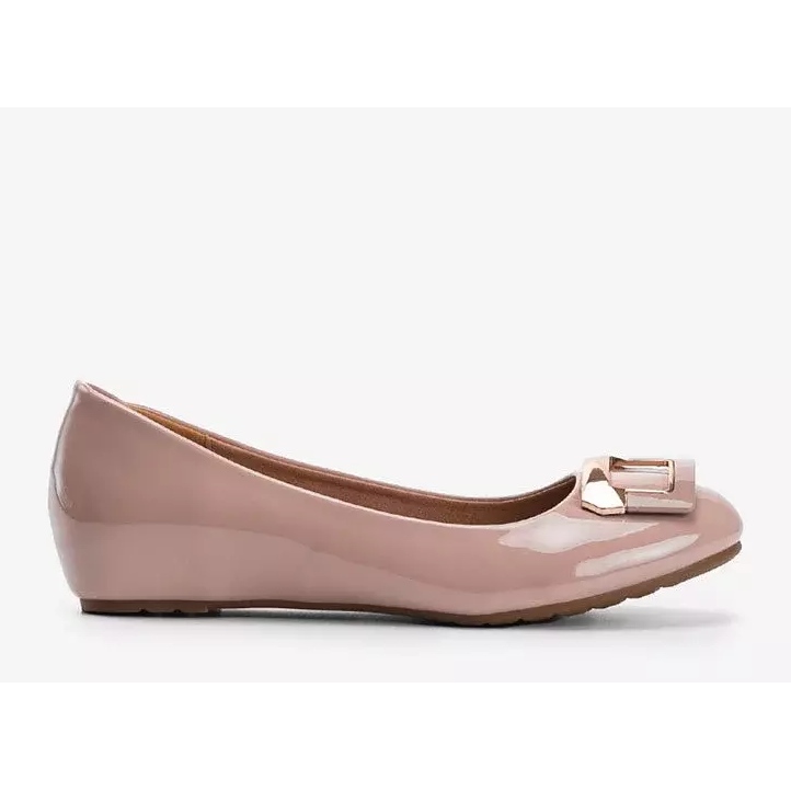 Lacquered nude Lillie ballerinas beige 1