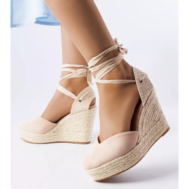 Beige wedge espadrilles from Dubois 1