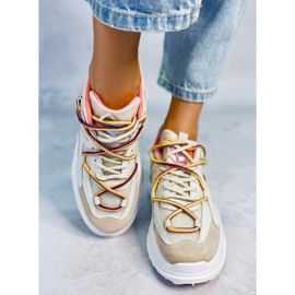 Farey Beige trainers white 2