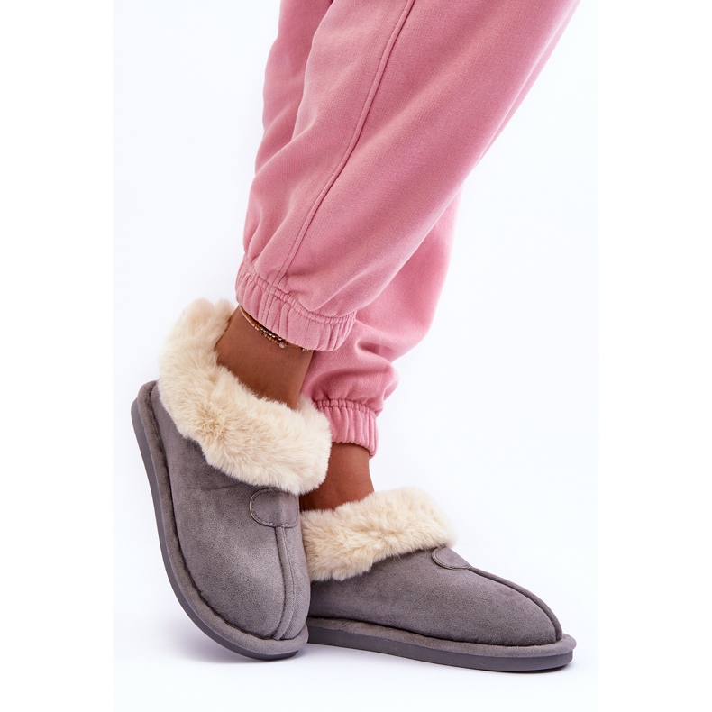 FB3 Women's Slippers With Fur, Gray Lanoze grey 1