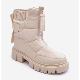 PE1 Women's High Insulated Snow Boots Beige Freoc 1