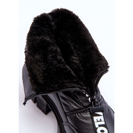 PE1 Women's High Insulated Snow Boots Black Freoc 1