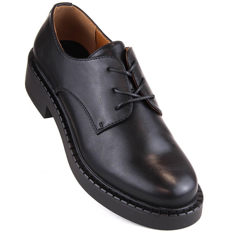 Women's black lace-up shoes Sergio Leone BT194 1