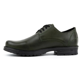 Polbut Men's leather trapper shoes 2120 green 1