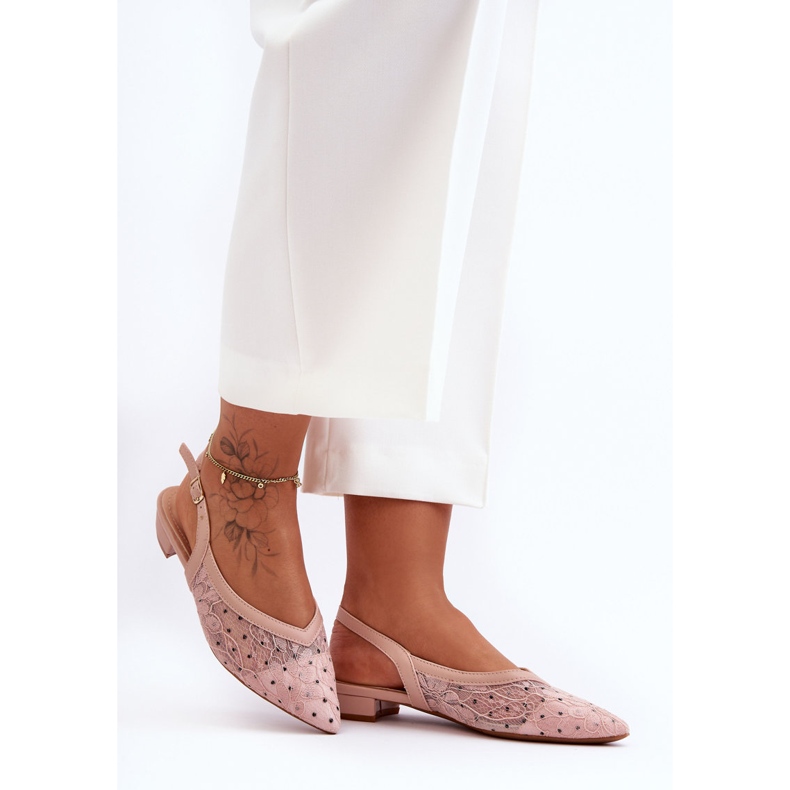 PG1 Women's Pink Polka Dot Ballet Flats Adore 1