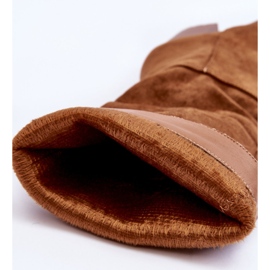 FJ1 Brown Virdana Suede Boots with Massive Heels 2