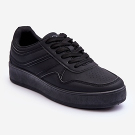 PE1 Women's Sports Shoes On Platform Black Pudina 1