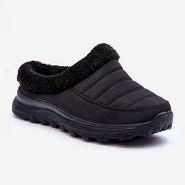 Black Olwina Slip-on Low Snow Boots 1