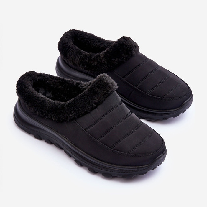 Black Olwina Slip-on Low Snow Boots 2