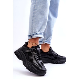 PA1 Women's Chunky Platform Sneakers Black Agnenia 2