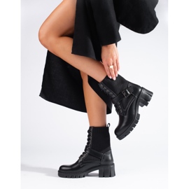 Women's Shelovet lace-up bags with a flexible upper black 1