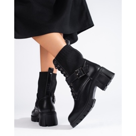 Women's Shelovet lace-up bags with a flexible upper black 2