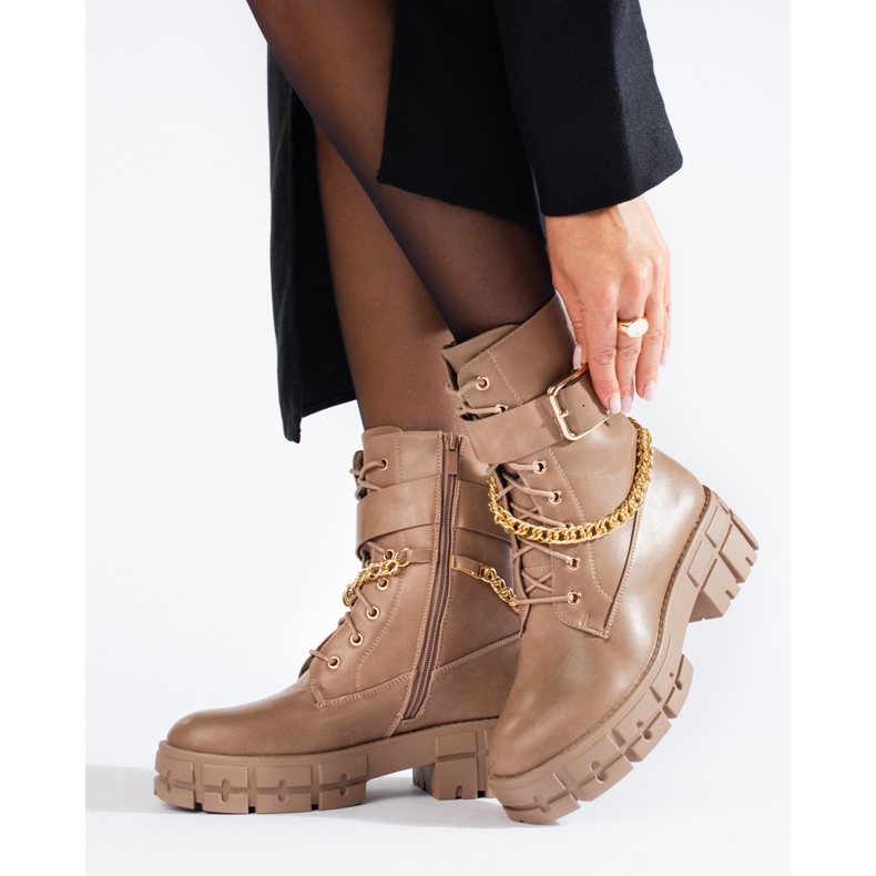 Beige Shelovet women's workers with a thick sole 1