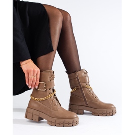 Beige Shelovet women's workers with a thick sole 2