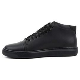 Polbut Men's leather shoes 2110sw black 1