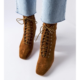 Brown lace-up ankle boots from Drouins 1
