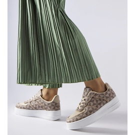 Inna Beige sneakers decorated with the Sands monogram 1