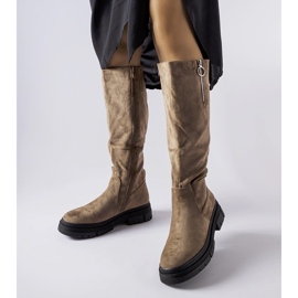 Dark beige insulated Vinceza boots 1