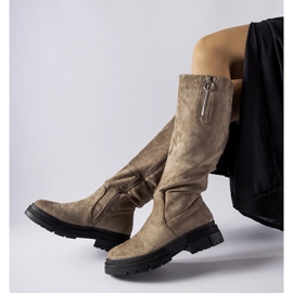 Dark beige insulated Vinceza boots 2