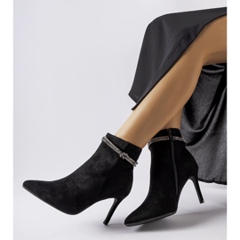 Black insulated boots with a high heel from Vinceza 2