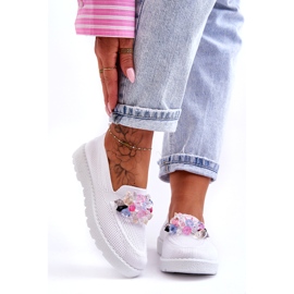 PM1 Women's Slip-on Trainers With Embellishment White Taylor 4