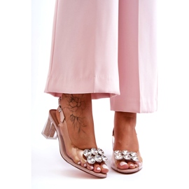 Transparent Sandals With Pink Heels S.Barski MR1037-43 7