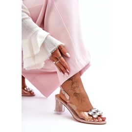 Transparent Sandals With Pink Heels S.Barski MR1037-43 4