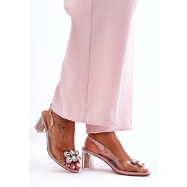 Transparent Sandals With Pink Heels S.Barski MR1037-43 6