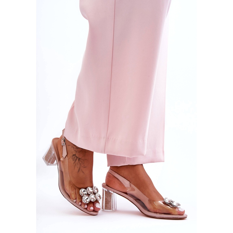 Transparent Sandals With Pink Heels S.Barski MR1037-43 6