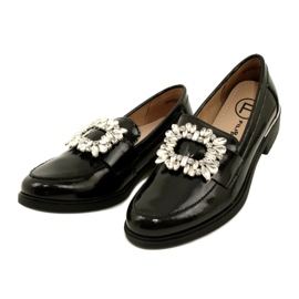 Patent leather lords with decoration Filippo DP4787/23 BK black 2