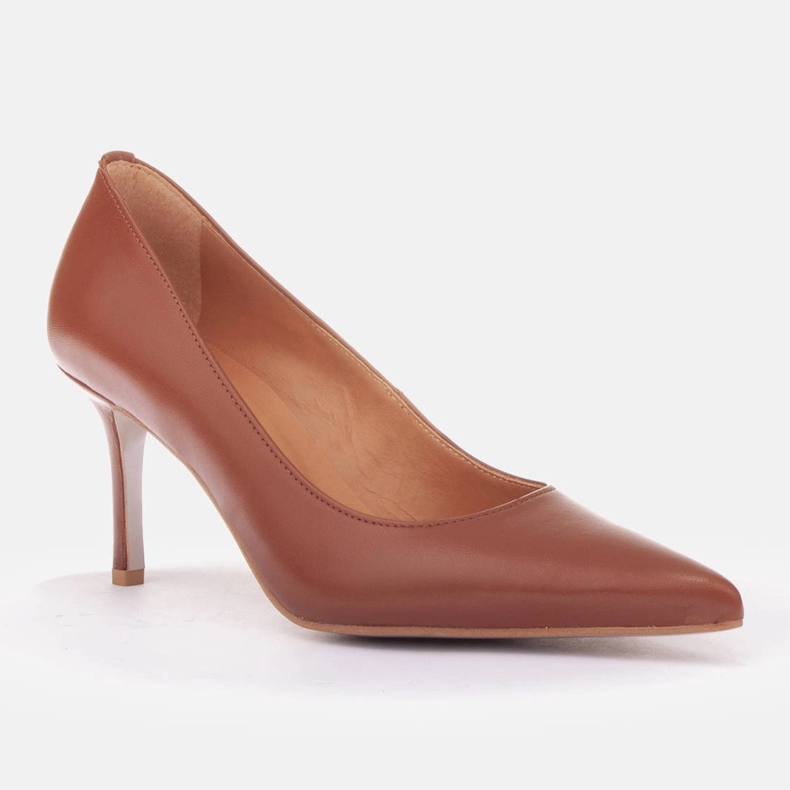 Marco Shoes Nappa leather heels brown 1 Marco Shoes Nappa leather heels brown 1