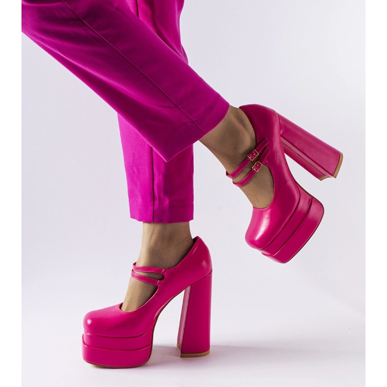 Pink high-heeled pumps from Chouinard 2