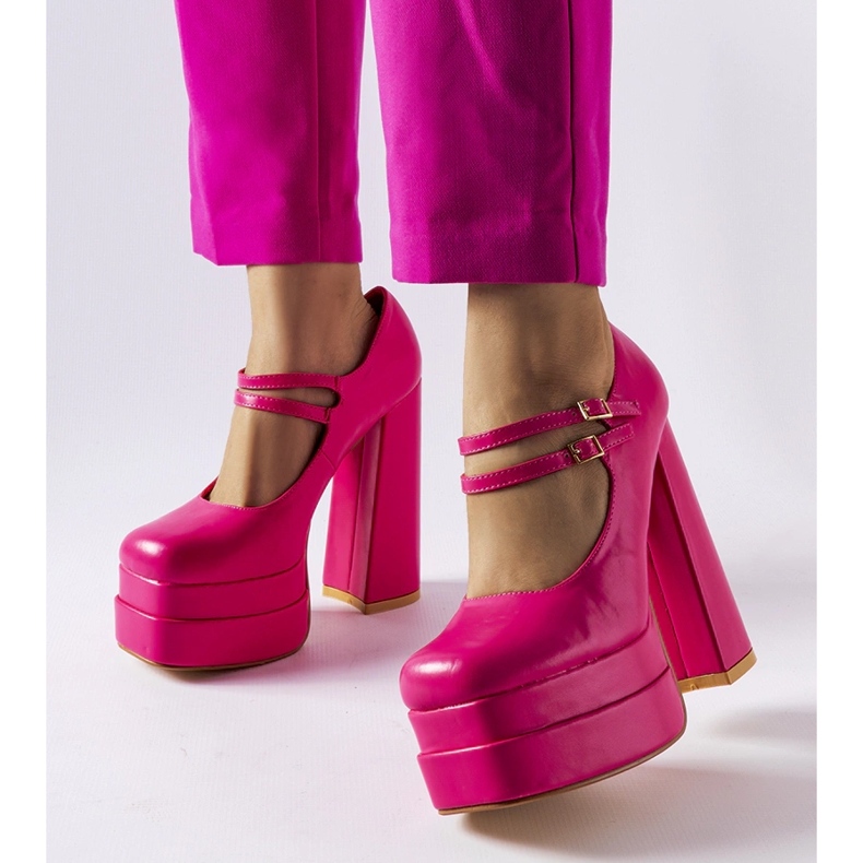 Pink high-heeled pumps from Chouinard 1