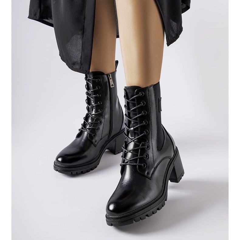 Black insulated ankle boots from Vinceza 1