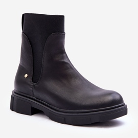 PG1 Women's Leather Chelsea Boots Black Tannaz 1