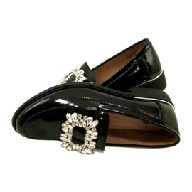 Patent leather lords with decoration Filippo DP4787/23 BK black 4