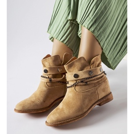 Beige insulated wedge boots by Rinehart 1