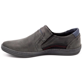 Olivier Men's leather loafers 520 gray grey 1 Olivier Men's leather loafers 520 gray grey 1