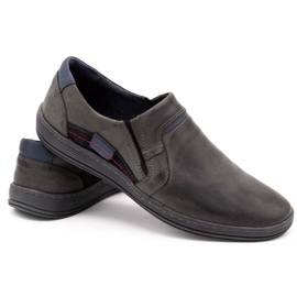 Olivier Men's leather loafers 520 gray grey 2 Olivier Men's leather loafers 520 gray grey 2