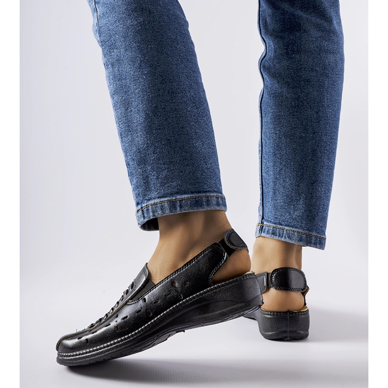 Black Glafi openwork sandals 1